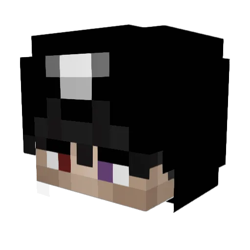 shiquno Minecraft avatar head, 3D render