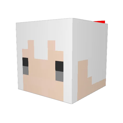 shirabane1231 Minecraft avatar head, 3D render