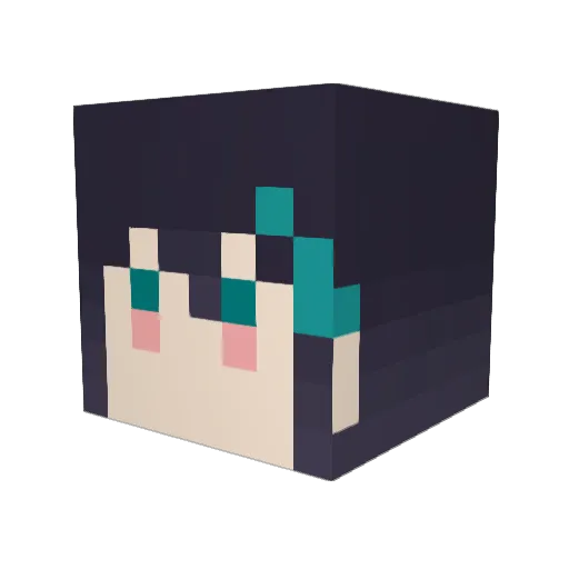 shirasu_a Minecraft avatar head, 3D render