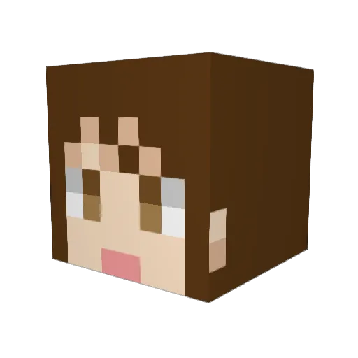 shiratama_anmitu Minecraft avatar head, 3D render