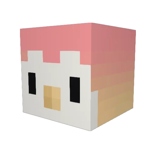 shirazzy Minecraft avatar head, 3D render