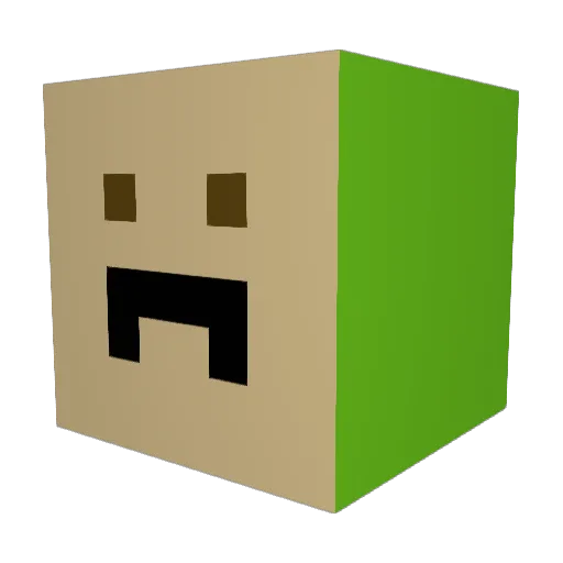 shirkonut Minecraft avatar head, 3D render