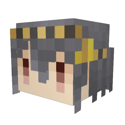 shiro4400 Minecraft avatar head, 3D render