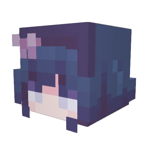 shiroNGNL335 Minecraft avatar head, 3D render