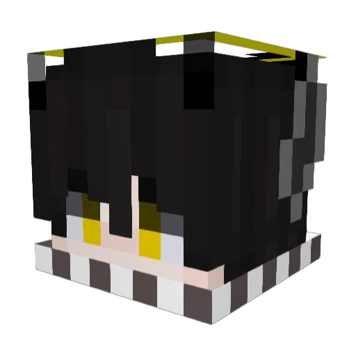 shironoaw Minecraft avatar head, 3D render