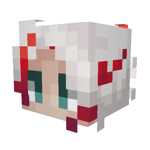 shisad Minecraft avatar head, 3D render