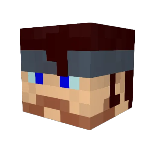 shisaki Minecraft avatar head, 3D render