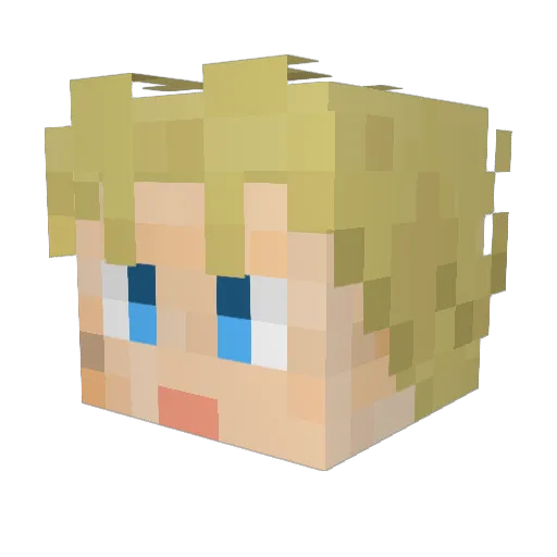 shisuisu Minecraft avatar head, 3D render
