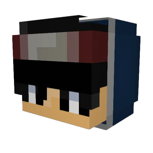 shiubox Minecraft avatar head, 3D render