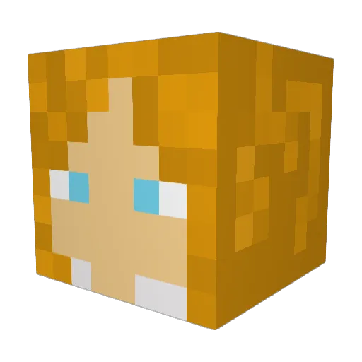 shivanipabari Minecraft avatar head, 3D render