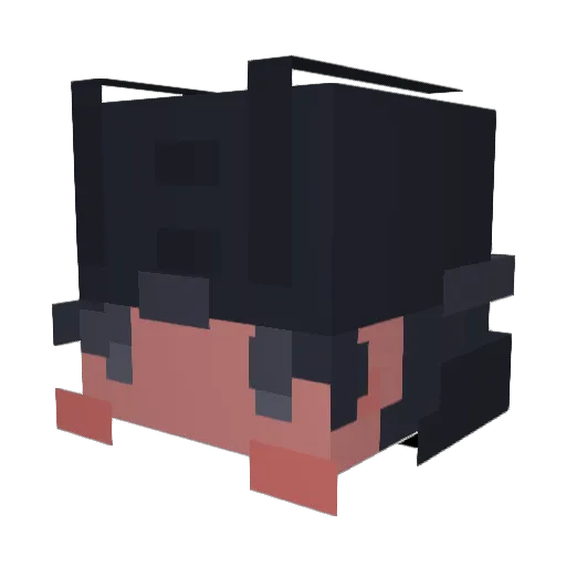 shivmilk Minecraft avatar head, 3D render