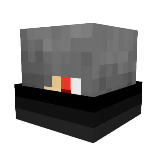 shiwu233 Minecraft avatar head, 3D render