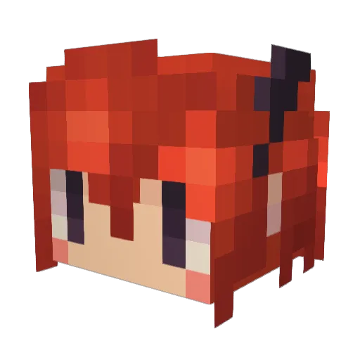 shizukuman3 Minecraft avatar head, 3D render