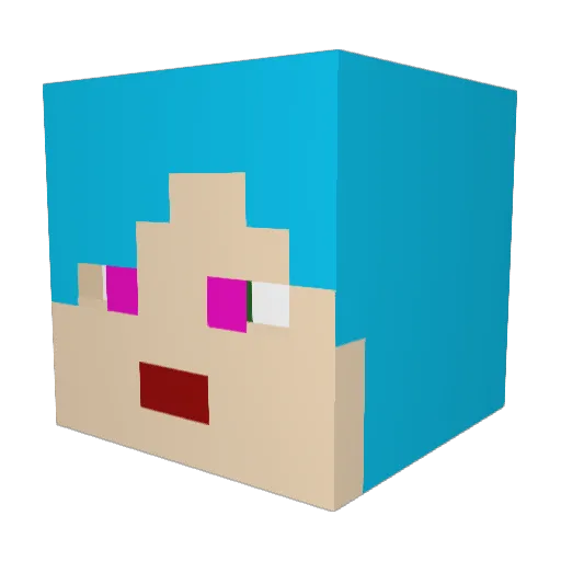 shizzypoo Minecraft avatar head, 3D render