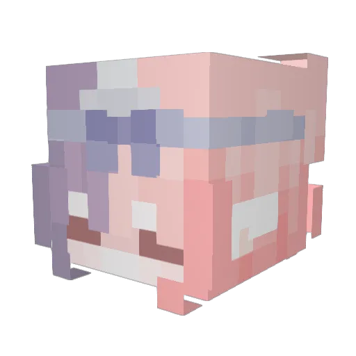 shkpvtflya Minecraft avatar head, 3D render