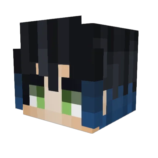 shlYu Minecraft avatar head, 3D render