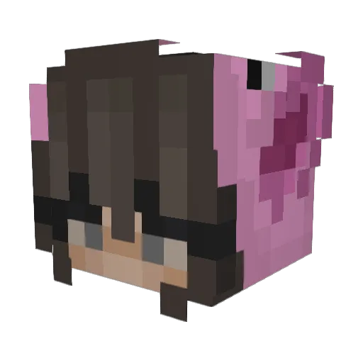 shla Minecraft avatar head, 3D render
