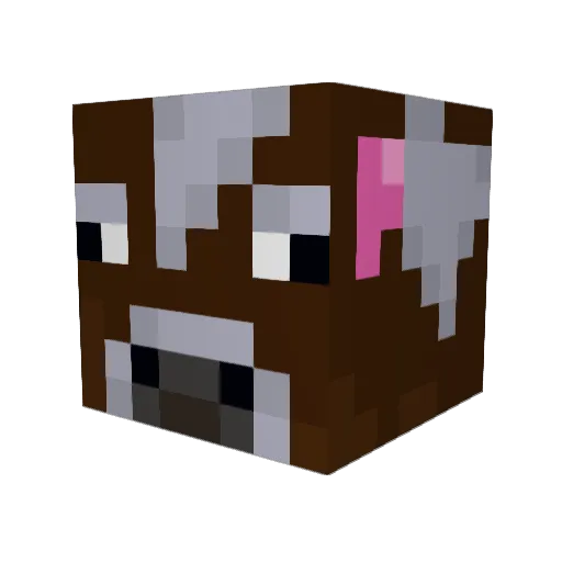 shlanging Minecraft avatar head, 3D render