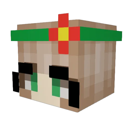 shleeeeepy Minecraft avatar head, 3D render
