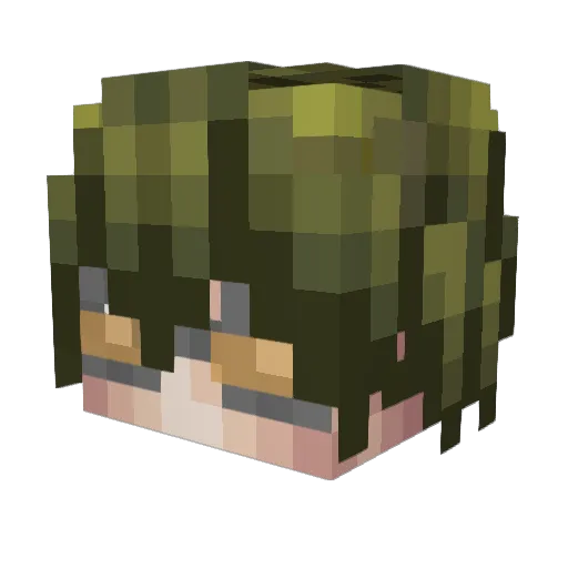 shlftz Minecraft avatar head, 3D render