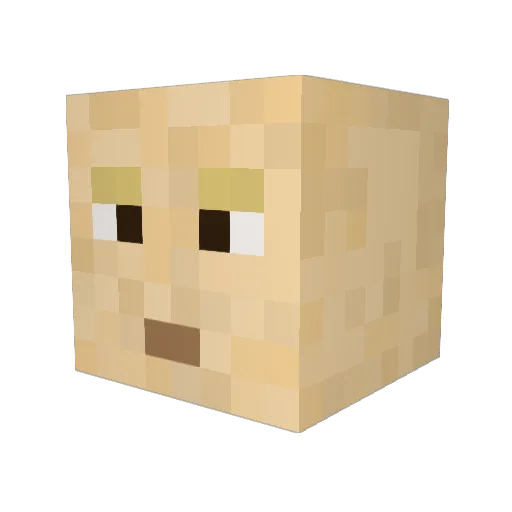 shlivko Minecraft avatar head, 3D render