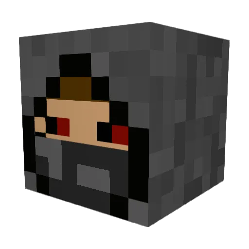 shloak Minecraft avatar head, 3D render