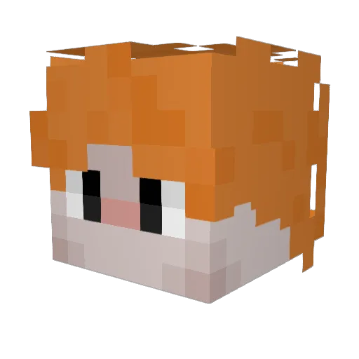 shloch Minecraft avatar head, 3D render