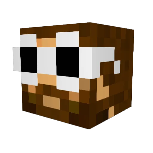 shlols Minecraft avatar head, 3D render