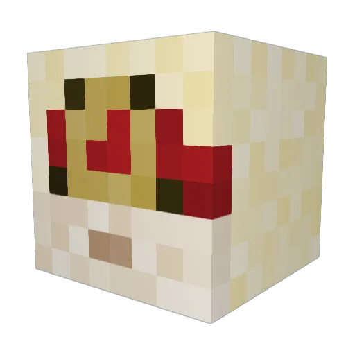 shmecle Minecraft avatar head, 3D render