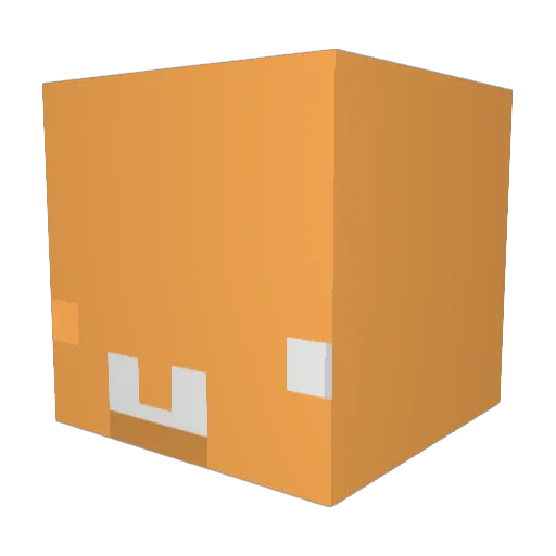shmeeety Minecraft avatar head, 3D render