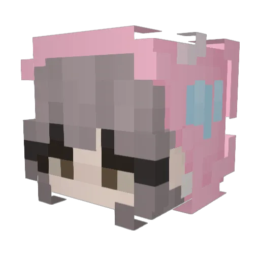 shmelen Minecraft avatar head, 3D render
