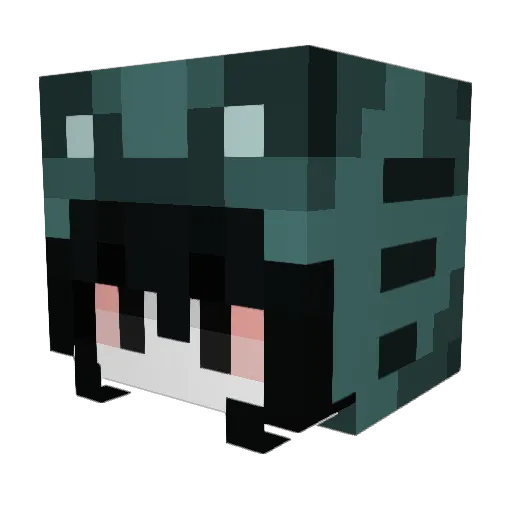 shmiloo Minecraft avatar head, 3D render