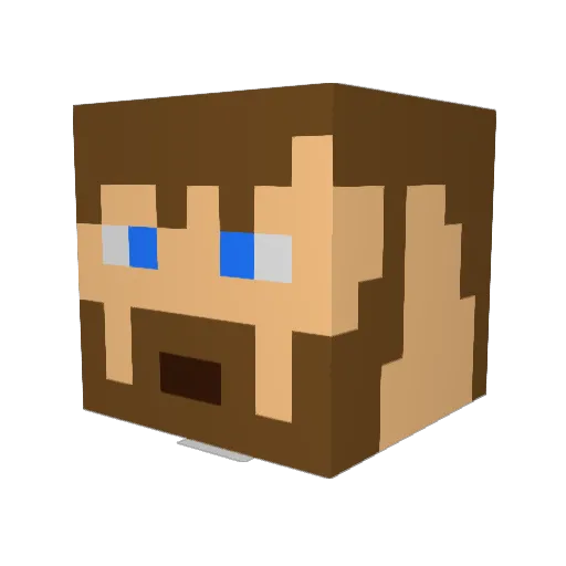 shmookle Minecraft avatar head, 3D render