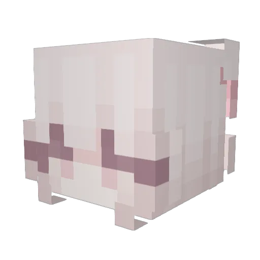 shnow Minecraft avatar head, 3D render