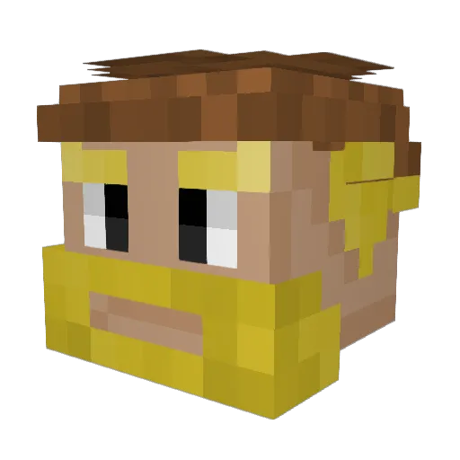 shnozers Minecraft avatar head, 3D render