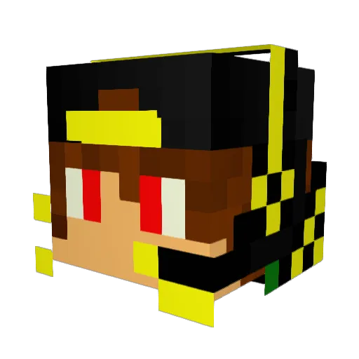 sho12205 Minecraft avatar head, 3D render