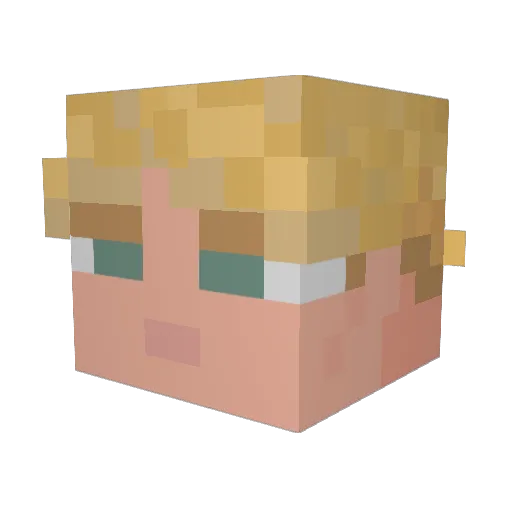 shockculture Minecraft avatar head, 3D render