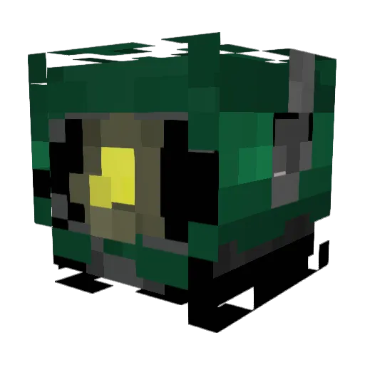 shockdile Minecraft avatar head, 3D render
