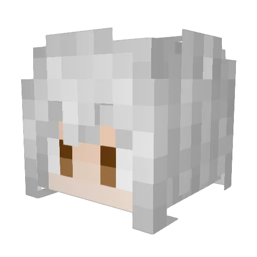 shockingside Minecraft avatar head, 3D render