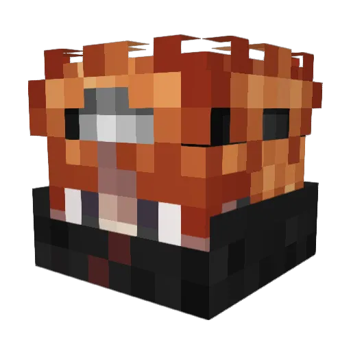 shockkkk Minecraft avatar head, 3D render