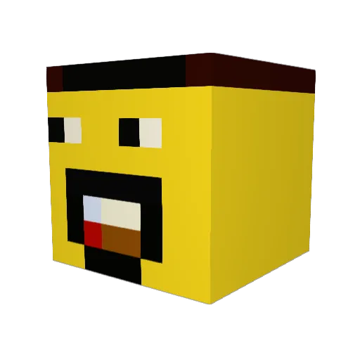 shockur234 Minecraft avatar head, 3D render