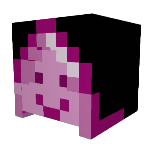 shodan2k Minecraft avatar head, 3D render