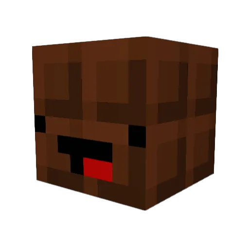 shoeboxisaac Minecraft avatar head, 3D render