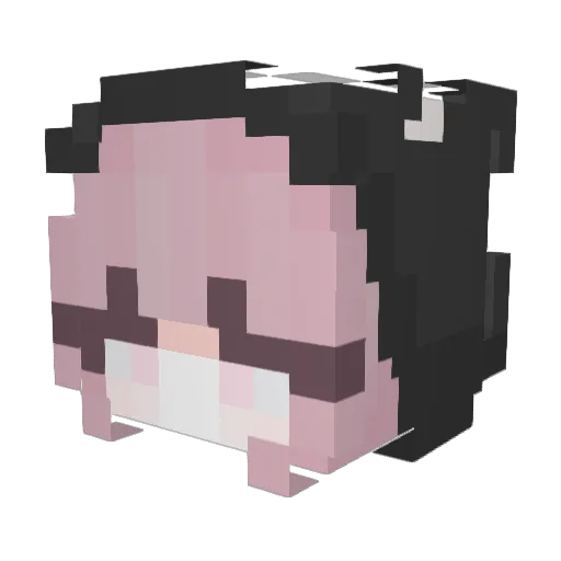 shoekway Minecraft avatar head, 3D render