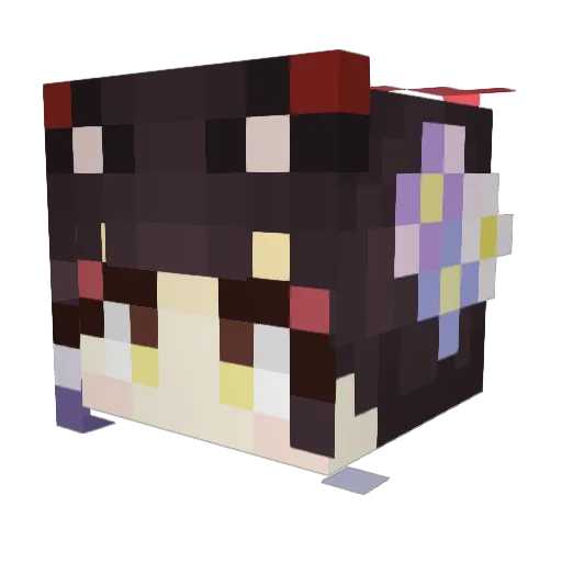 shogun20091 Minecraft avatar head, 3D render