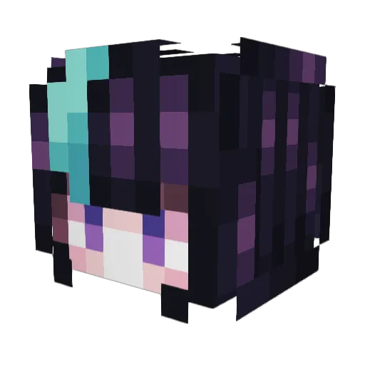 shokoreni Minecraft avatar head, 3D render