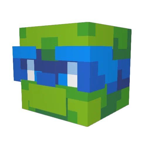 shokv2 Minecraft avatar head, 3D render