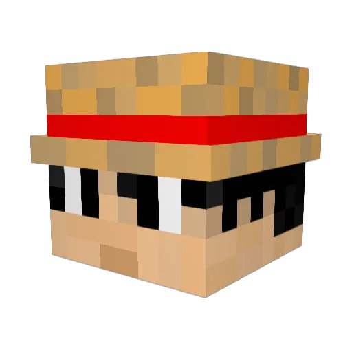 shonenzz Minecraft avatar head, 3D render