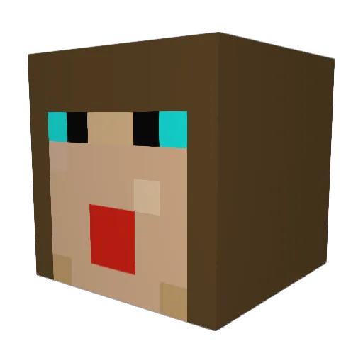 shootingace3 Minecraft avatar head, 3D render