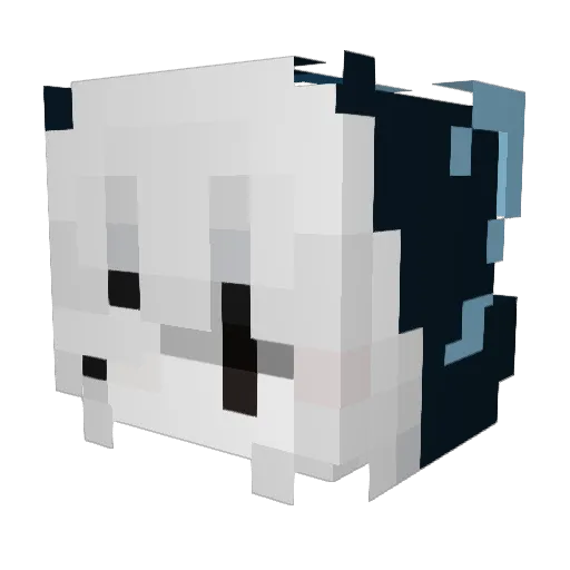 shoqqo Minecraft avatar head, 3D render